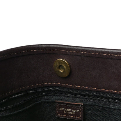 Burberry Haymarket Check Buckle Tote Brown 11 of 18