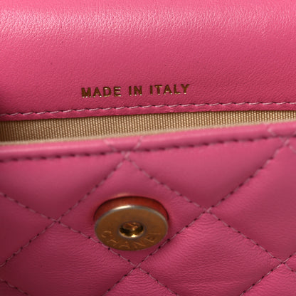 Chanel Lambskin Quilted Pearl Crush Clutch With Chain Pink 7 of 14