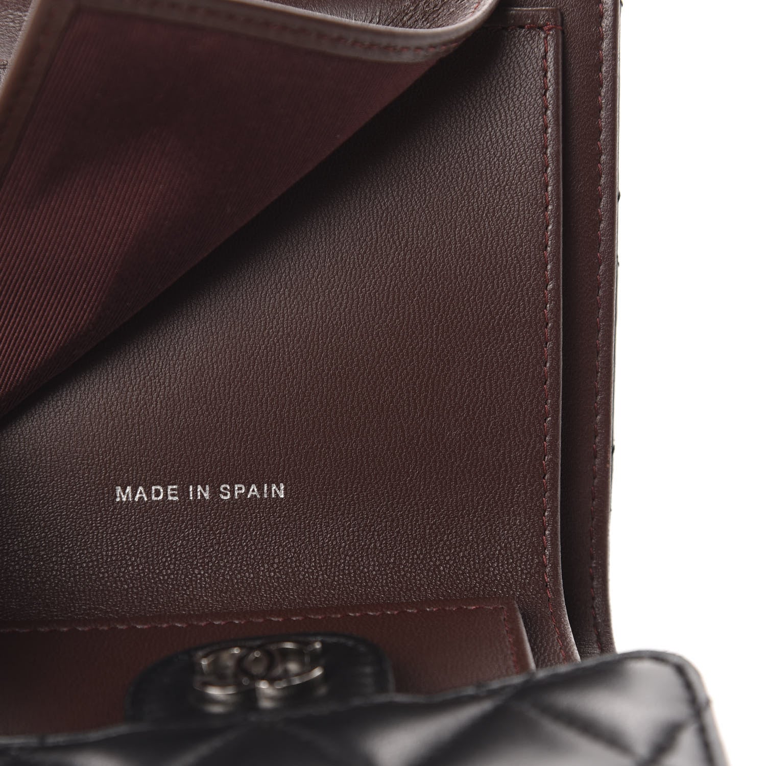 Chanel Lambskin Quilted Compact Flap Wallet Black 7 of 9
