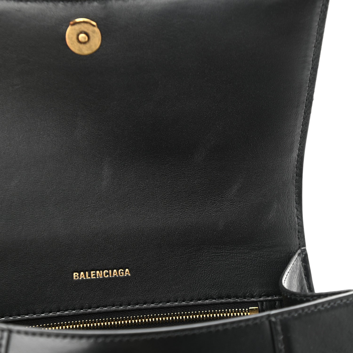 Balenciaga Shiny Box Calfskin Small Hourglass Top Handle Bag Black 11 of 11