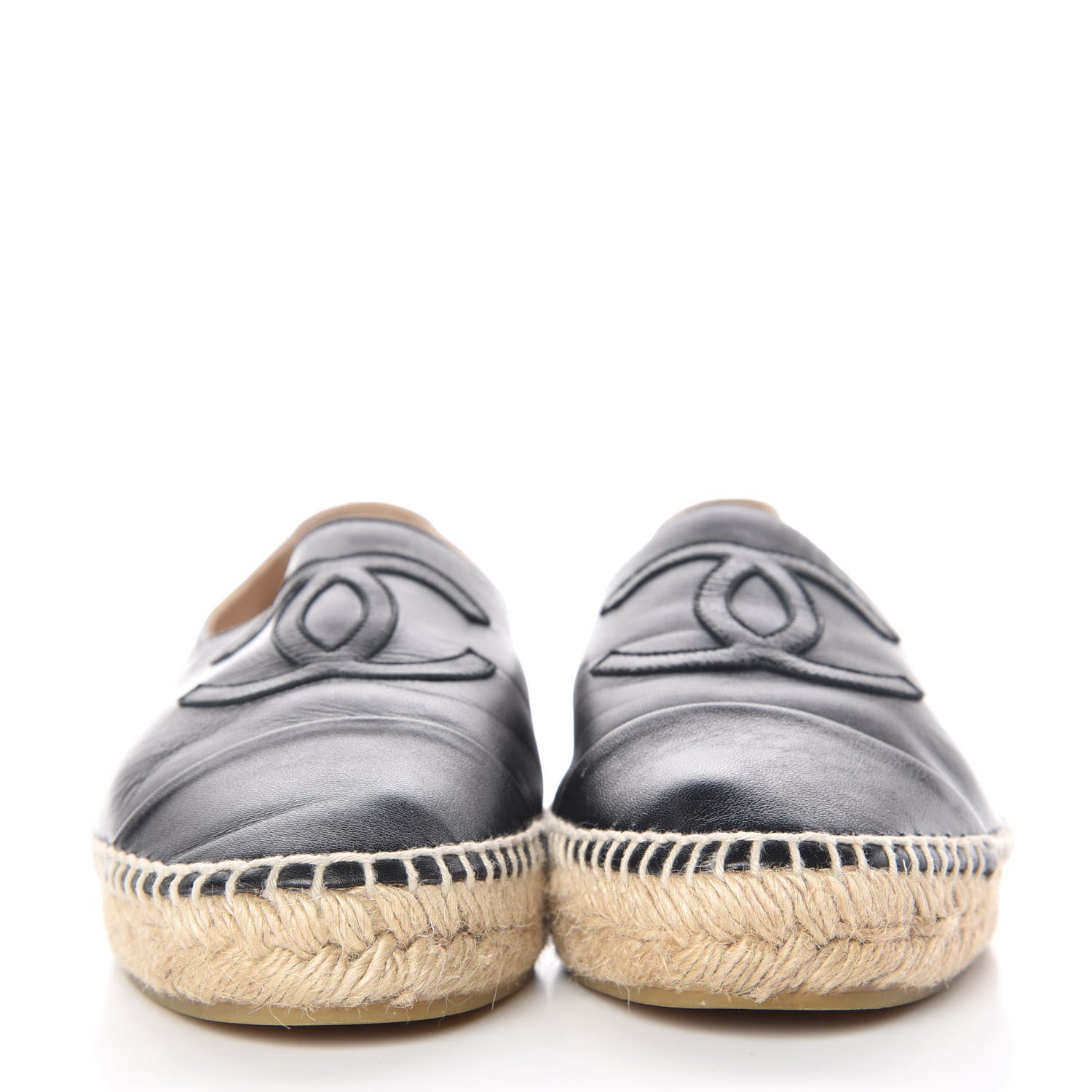 Chanel Lambskin CC Espadrilles 39 Black 2 of 11