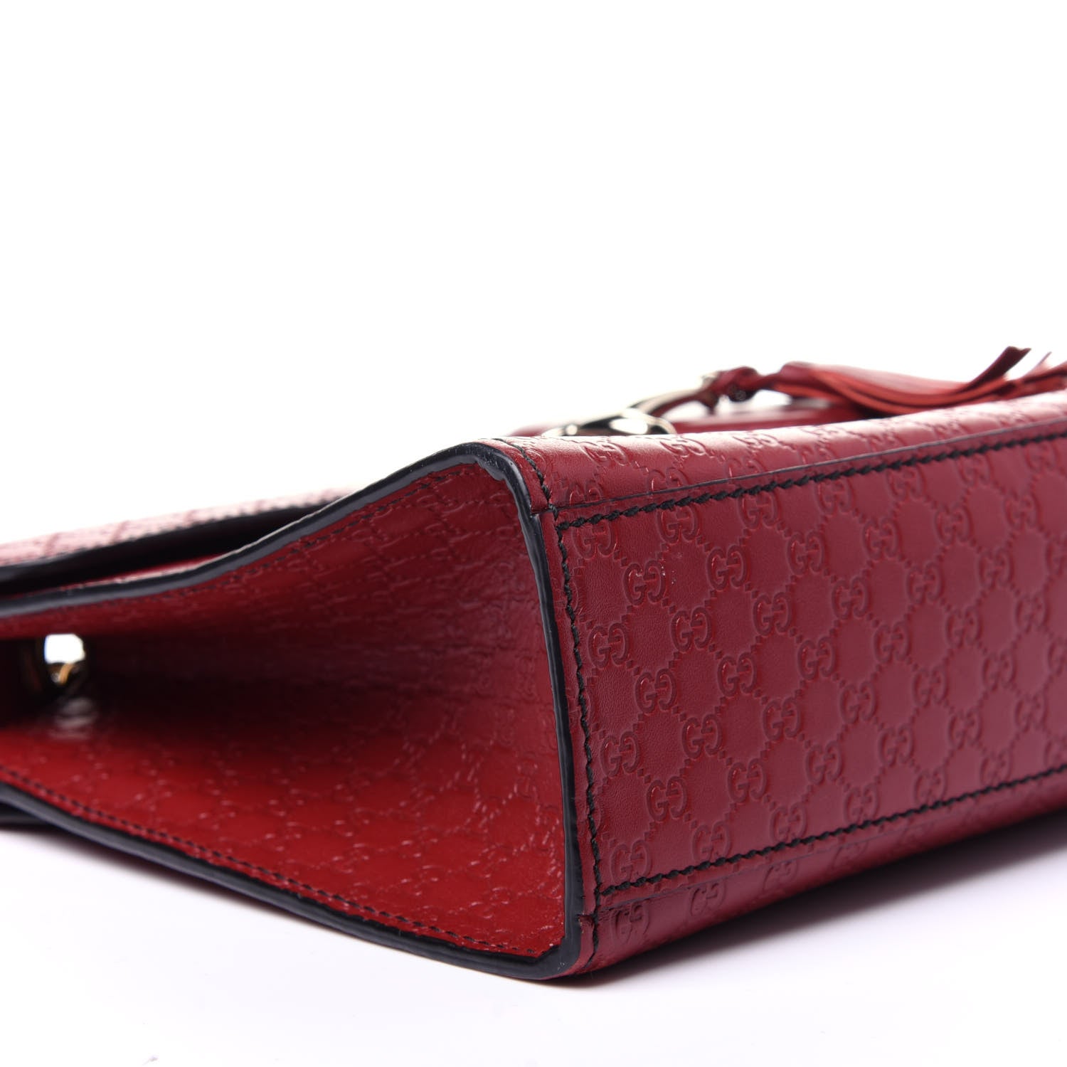 Gucci Microguccissima Medium Emily Chain Shoulder Bag Red 6 of 12