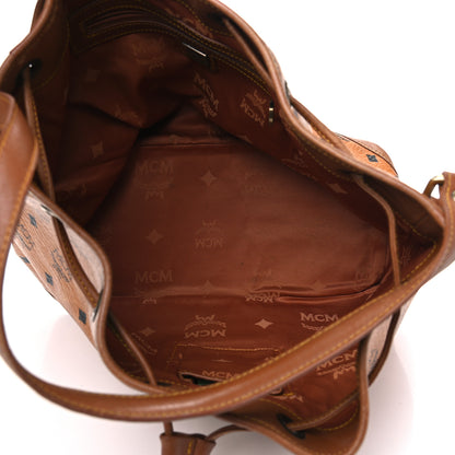 MCM Visetos Drawstring Bucket Bag Cognac 4 of 20