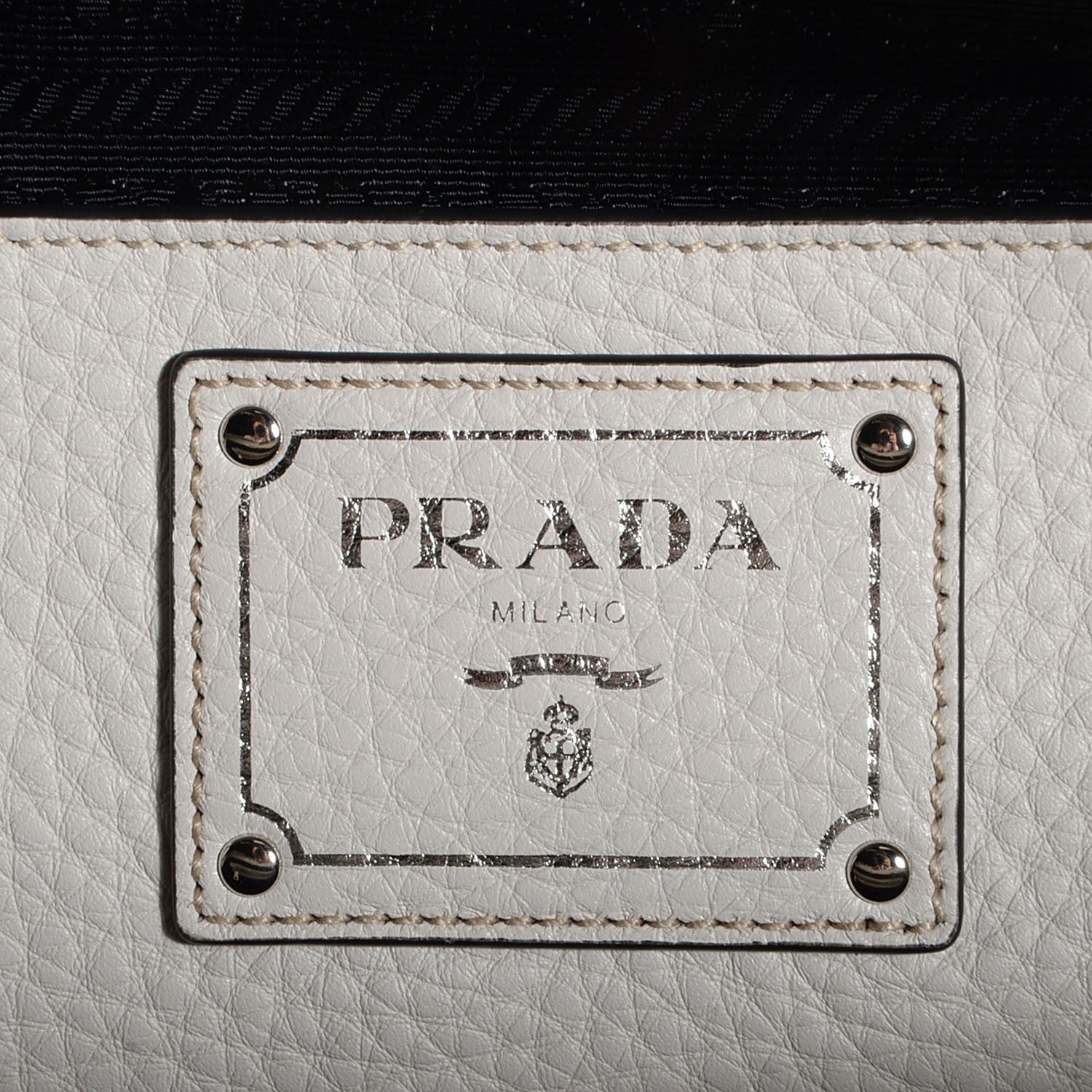 Prada Vitello Daino Top Handle Bag Talco 6 of 11