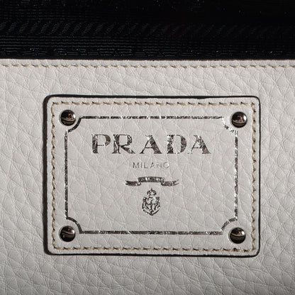Prada Vitello Daino Top Handle Bag Talco 6 of 11
