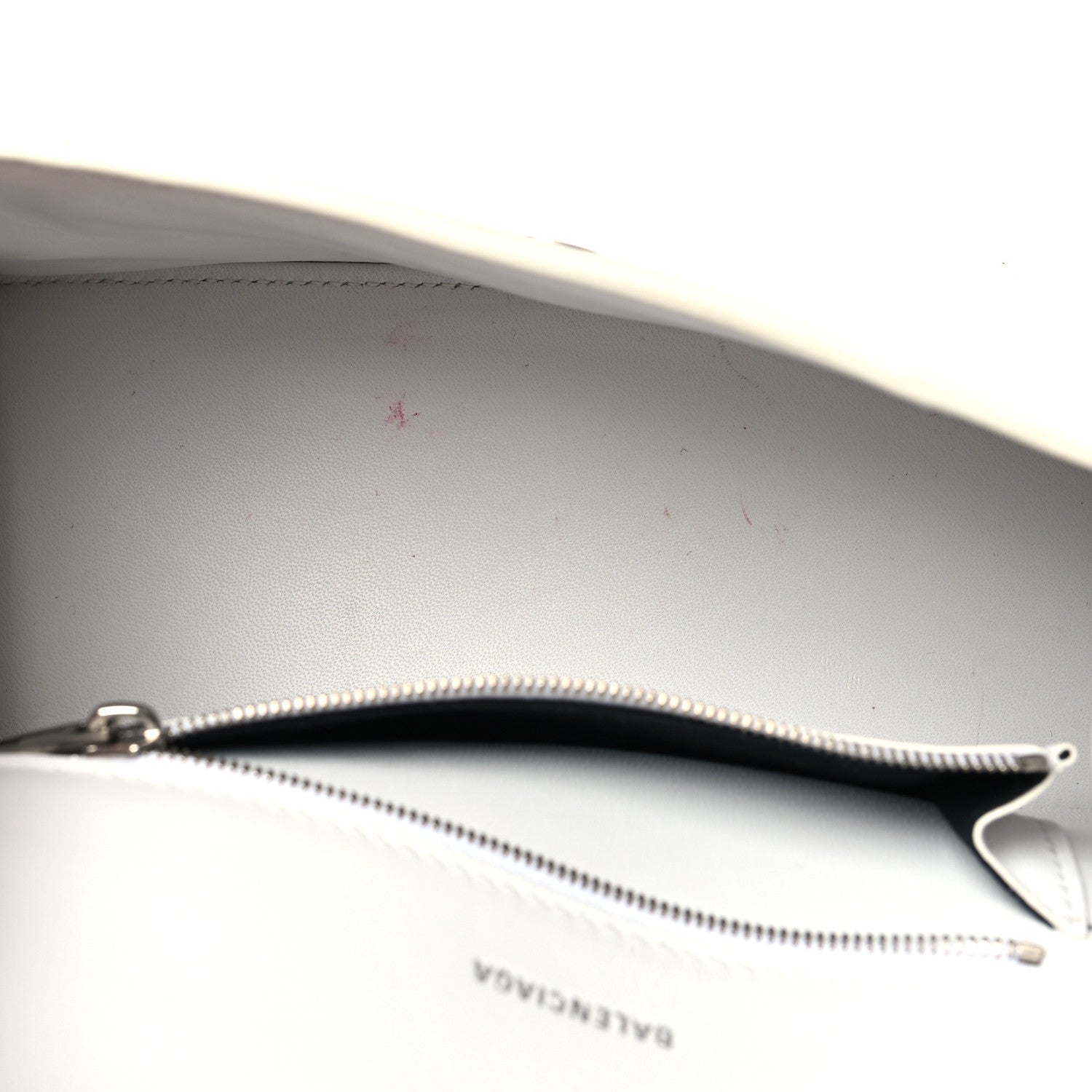 Balenciaga Grained Calfskin Small Hourglass Top Handle Bag White 4 of 14