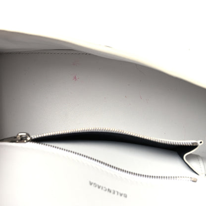 Balenciaga Grained Calfskin Small Hourglass Top Handle Bag White 4 of 14