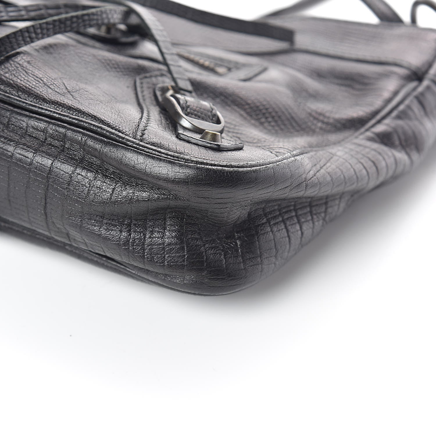 Balenciaga Agneau Classic Hardware Lizard Embossed Hip Black 10 of 10