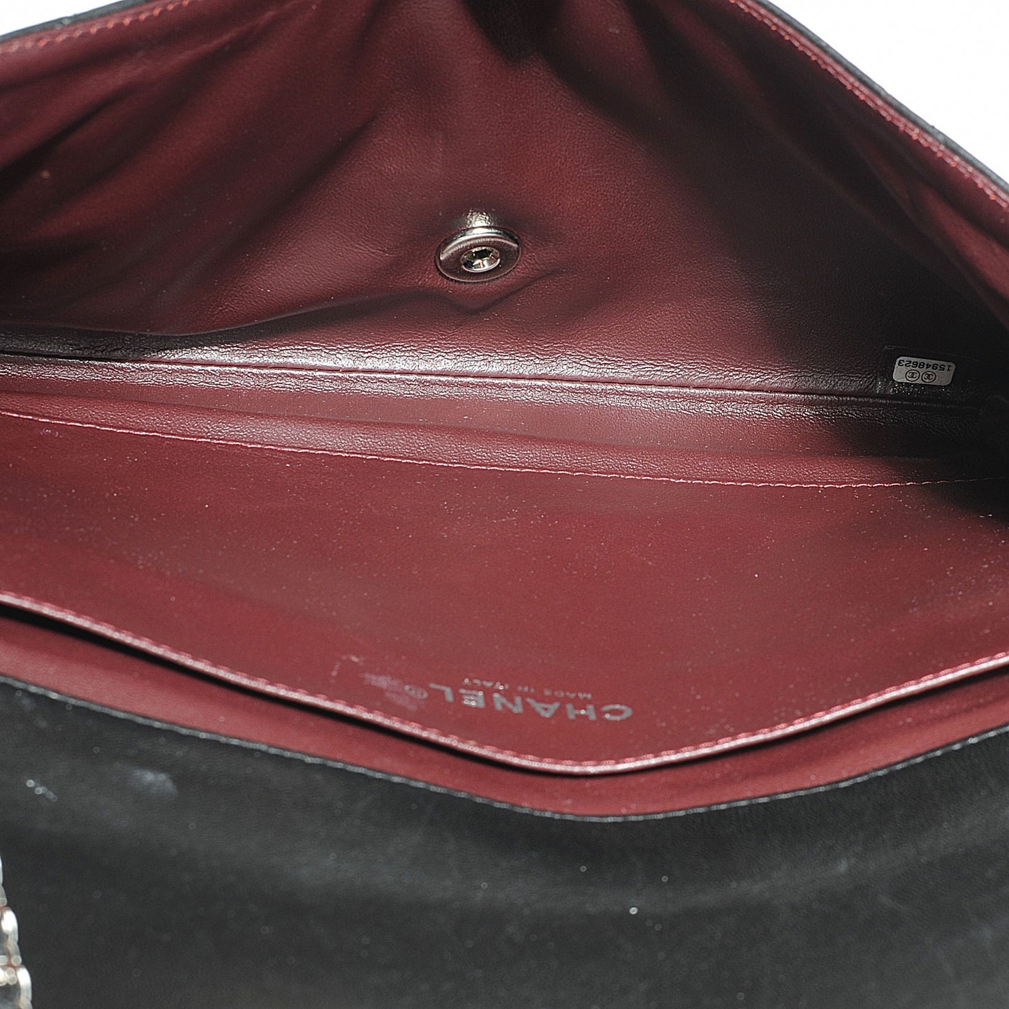 Lambskin Quilted Clutch Flap Black