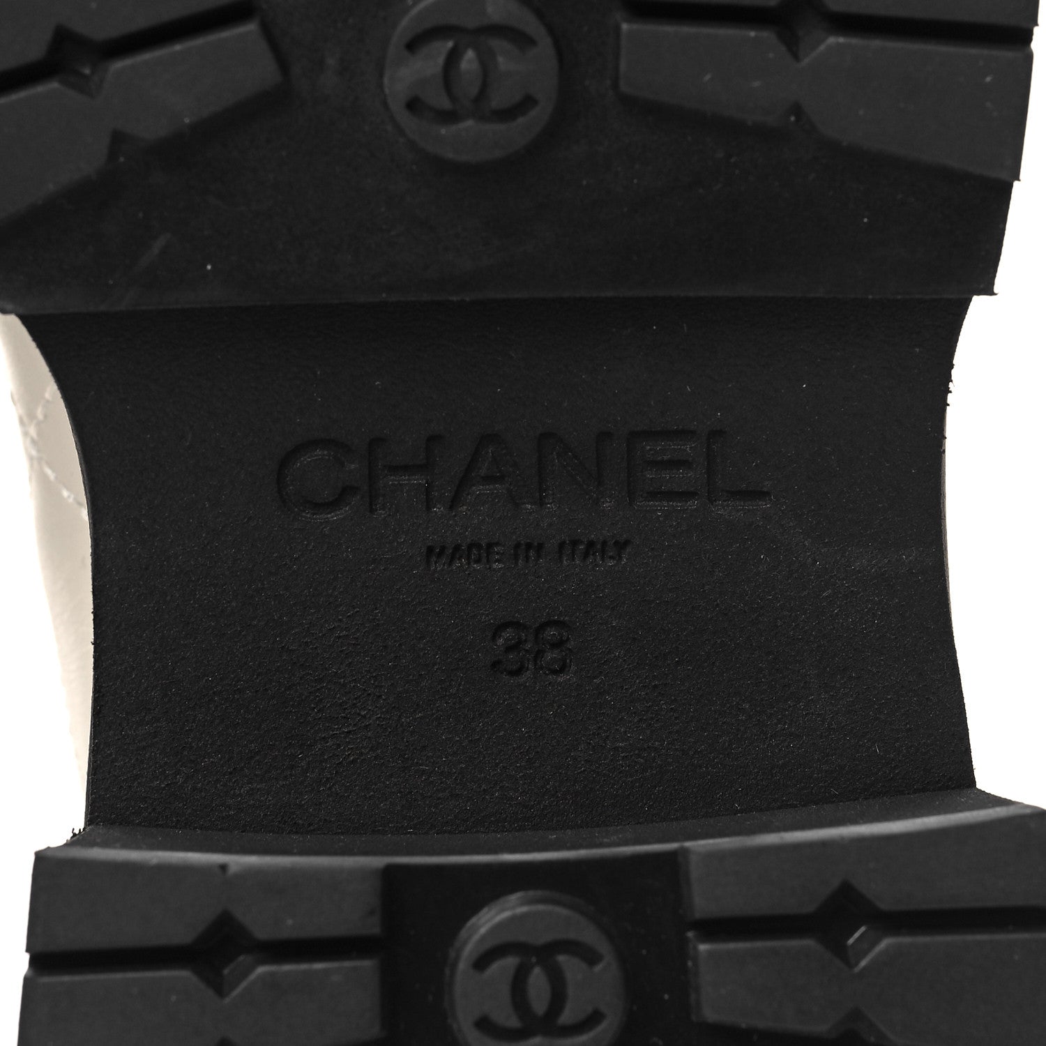 Chanel Calfskin Patent Cap Toe Quilted Short Boots 38 White Black 7 of 9