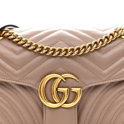 Gucci Calfskin Matelasse Small GG Marmont Shoulder Bag Porcelain Rose 8 of 11