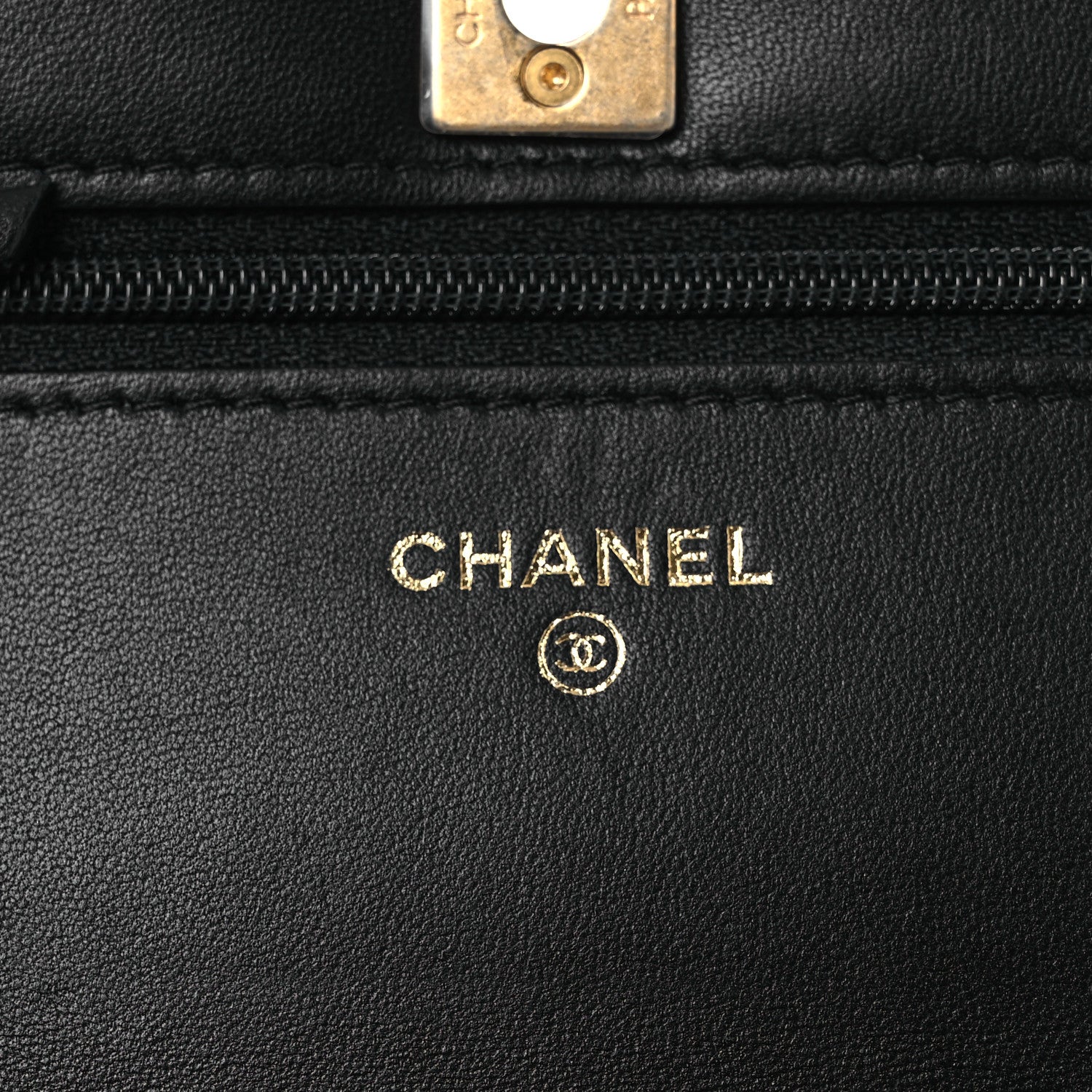 Chanel Tweed Quilted CC Pearl Crush Wallet On Chain WOC Black 8 of 15