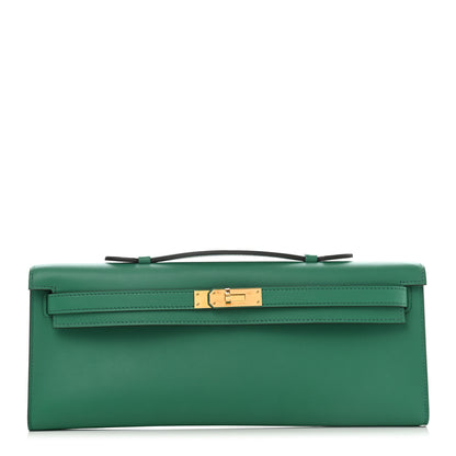 Hermes Swift Kelly Cut Clutch Pochette Vert Vertigo 1 of 8