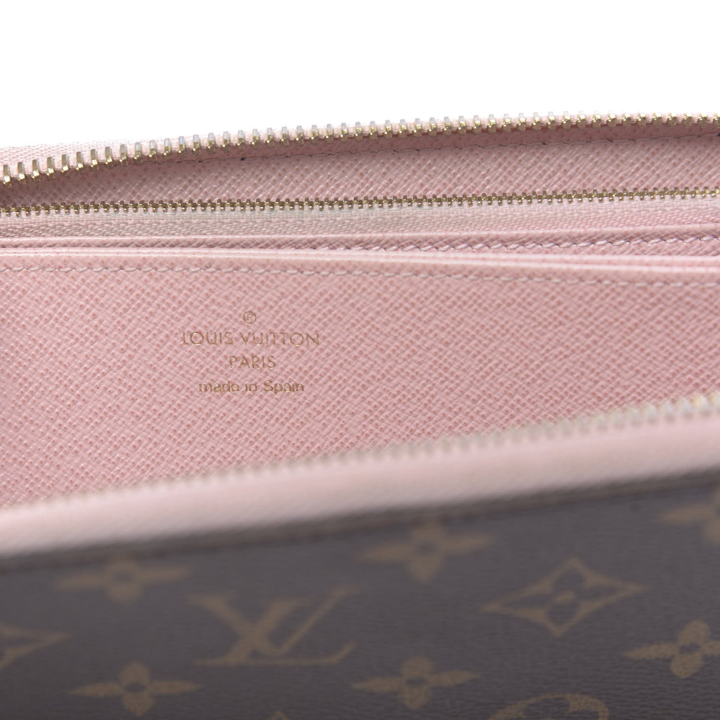 Monogram Pompon Zippy Wallet Rose Ballerine