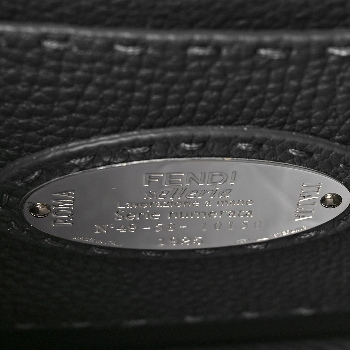 Cuoio Romano Selleria Bi-Color Small Peekaboo I SEE U Satchel Ghiaccio Asfalto