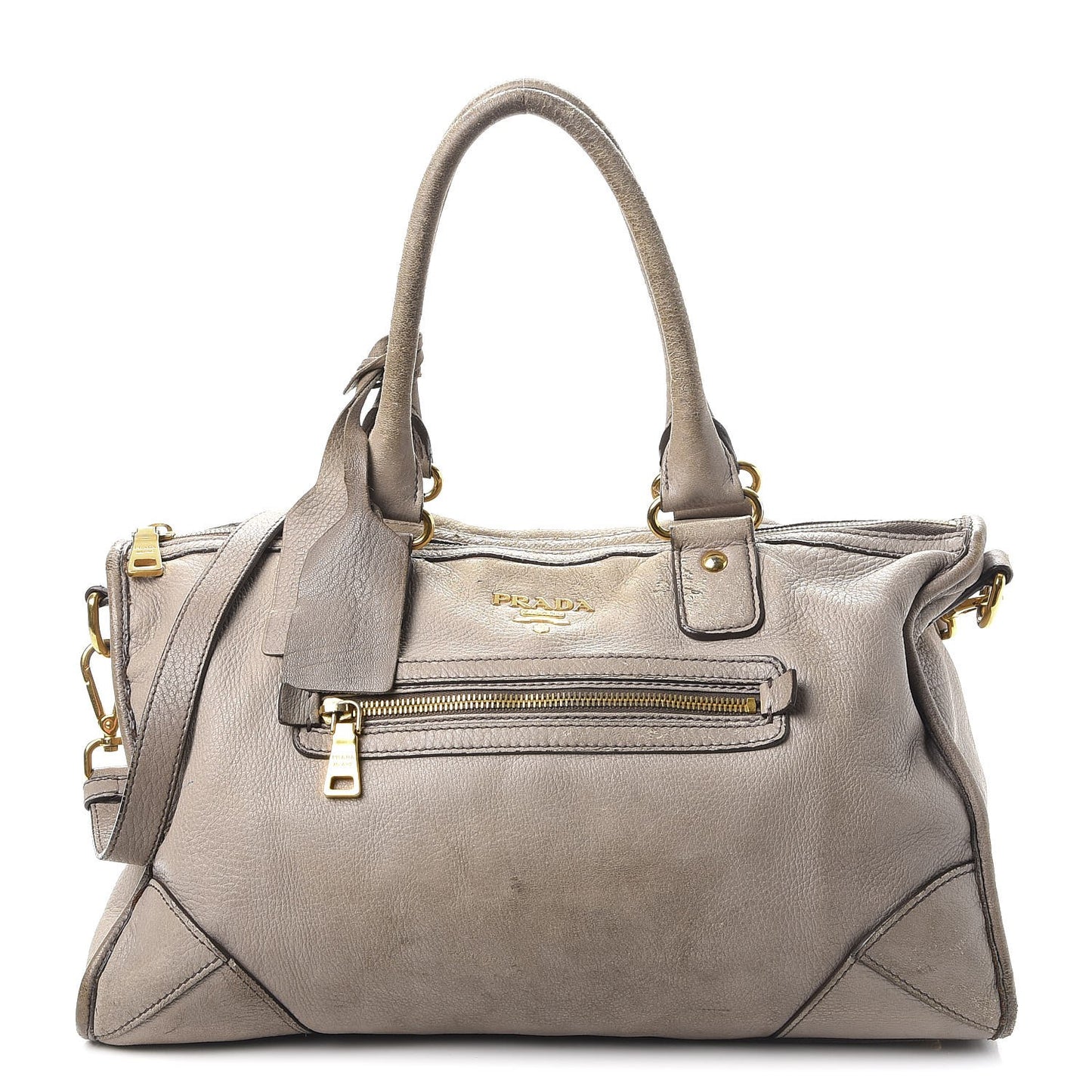 Cervo Deerskin East West Top Handle Bag Pomice