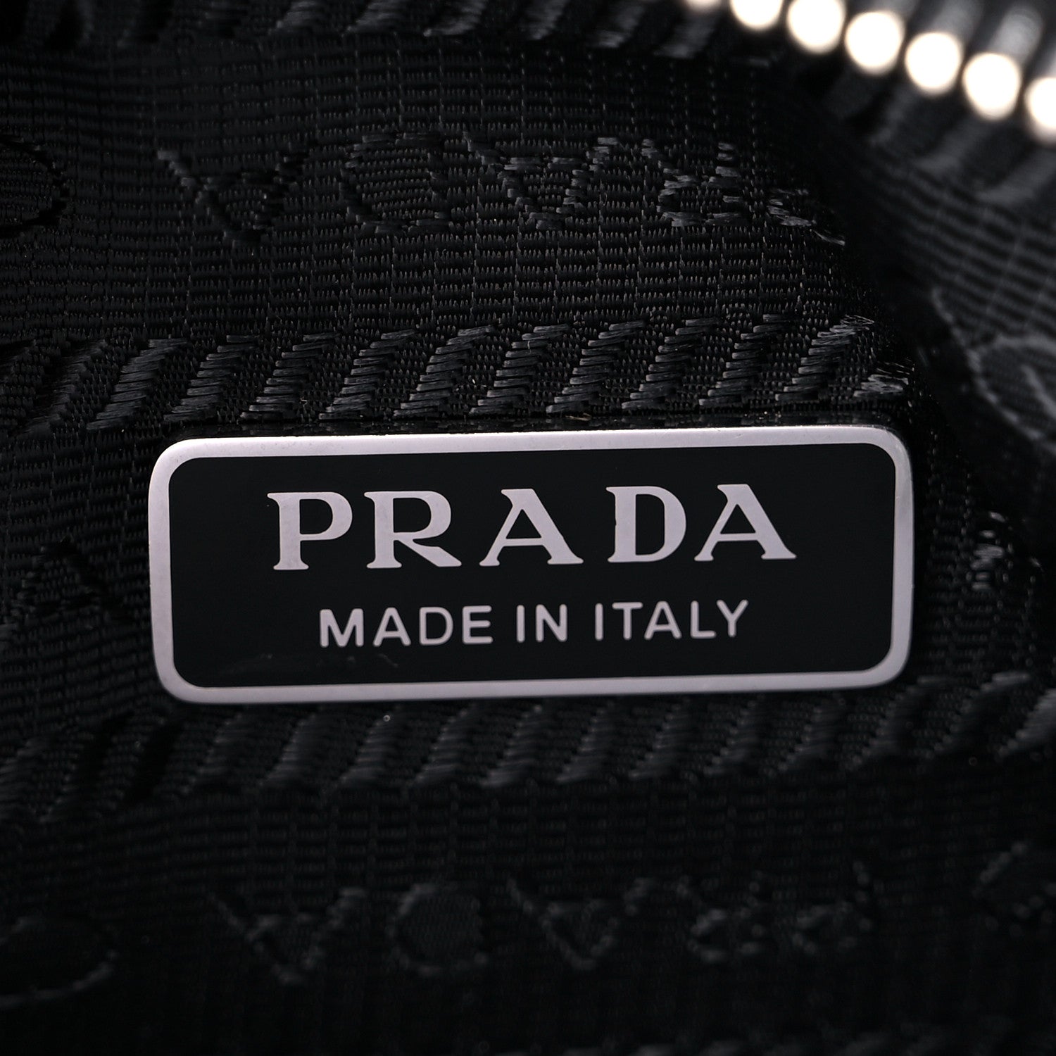 Prada Terry Cloth Mini Re-Edition 2000 Bag Black White 6 of 10