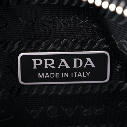 Prada Terry Cloth Mini Re-Edition 2000 Bag Black White 6 of 10