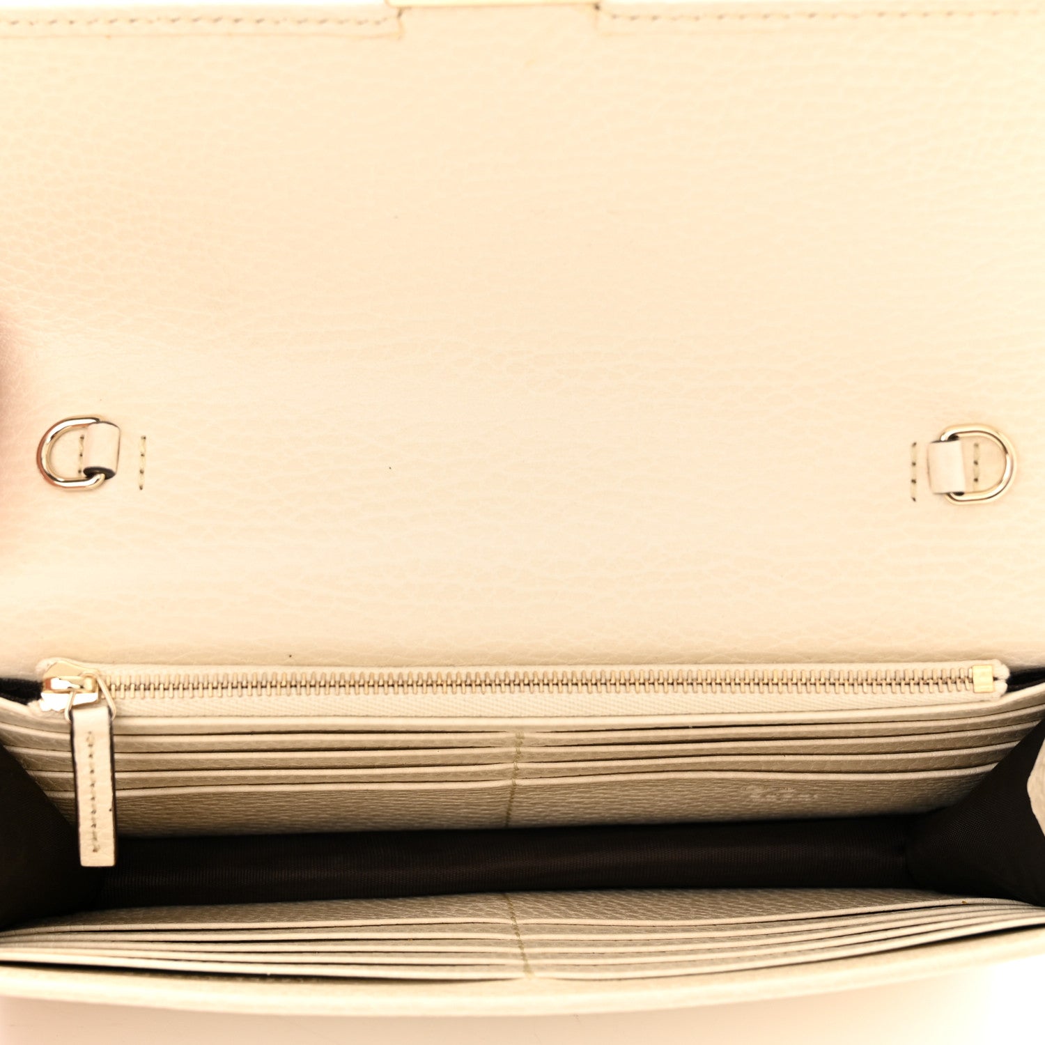 Gucci Dollar Calfskin Interlocking G Chain Wallet Ivoire 5 of 10