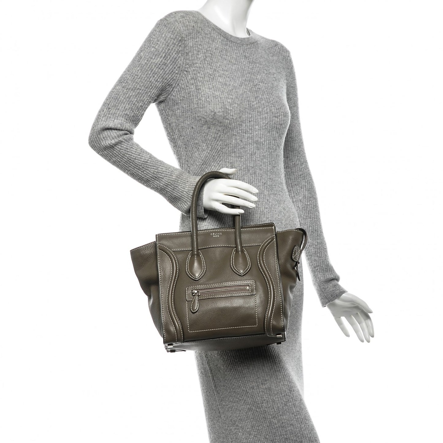 Drummed Calfskin Micro Luggage Souris