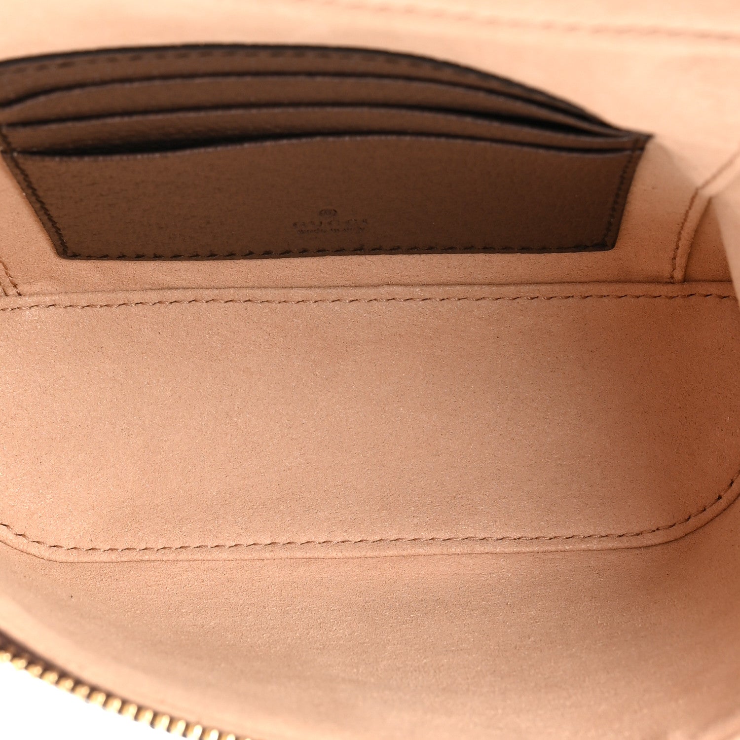 Gucci GG Supreme Monogram Textured Dollar Calfskin Web Ophidia Belt Bag 85 34 Beige Ebony New Acero 5 of 11
