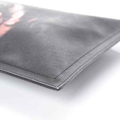 Givenchy Texutured Coated Canvas Rottweiler Print Medium Cosmetic Pouch Black 6 of 11