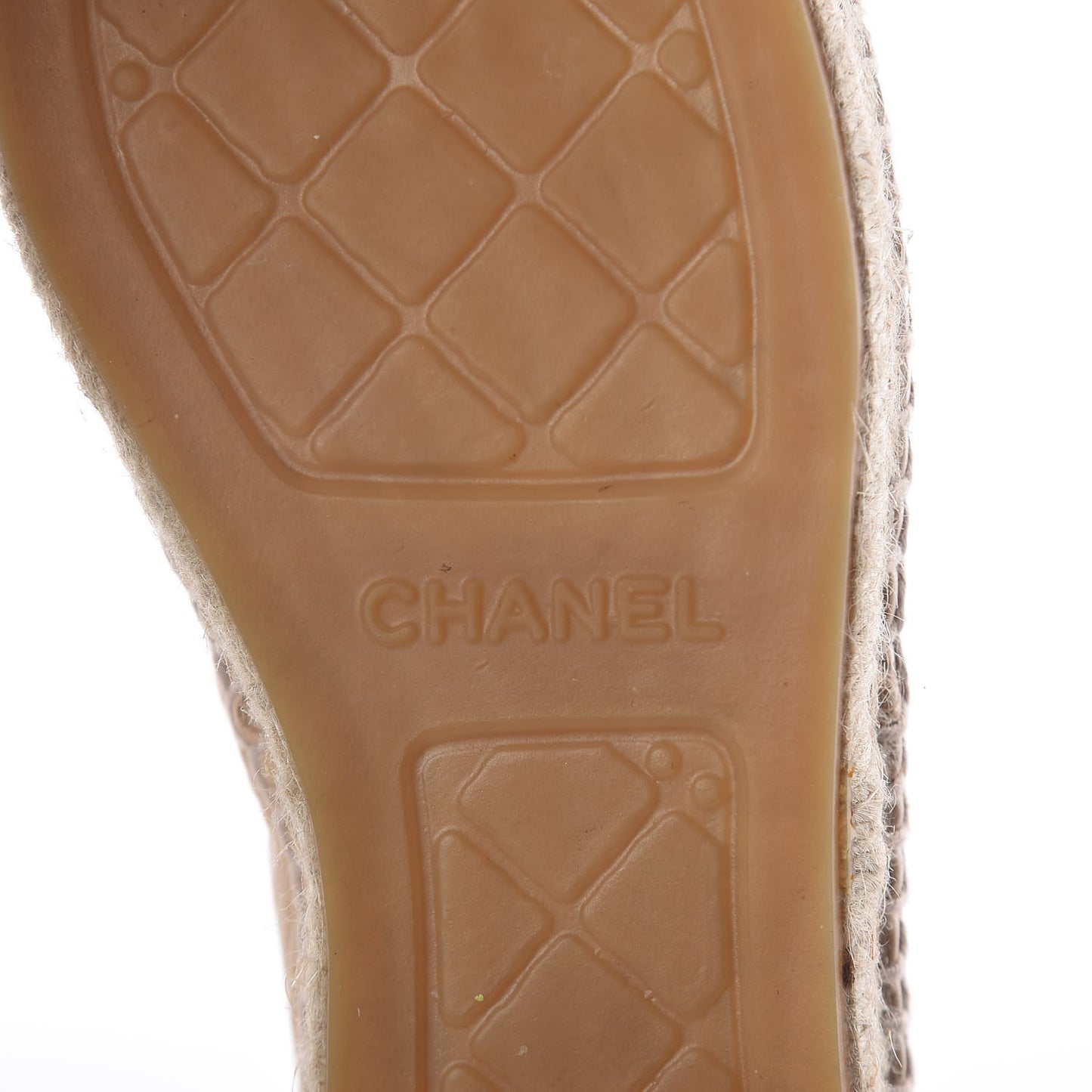 Lambskin CC Espadrilles 38 Beige Black