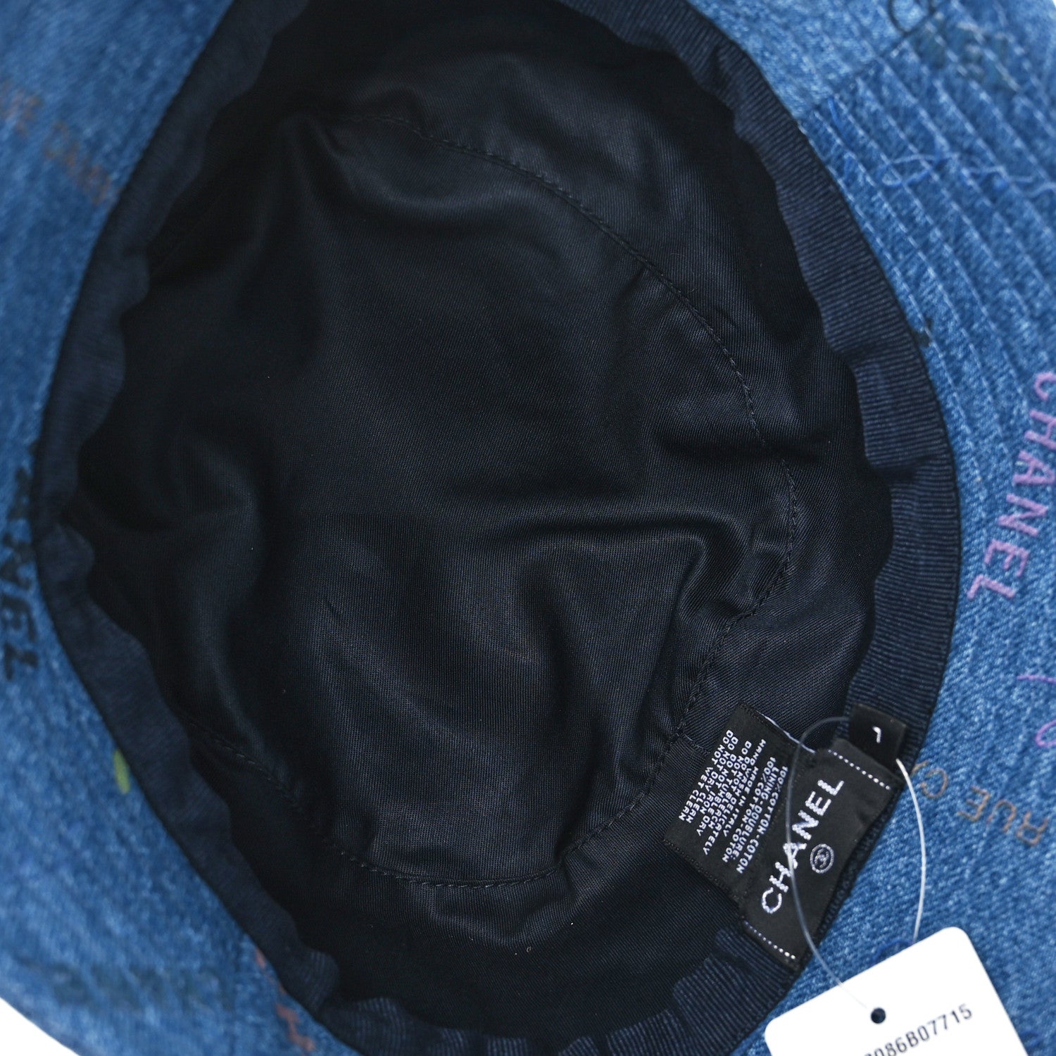 Chanel Denim Mood Cloche Bucket Hat L Blue 6 of 7