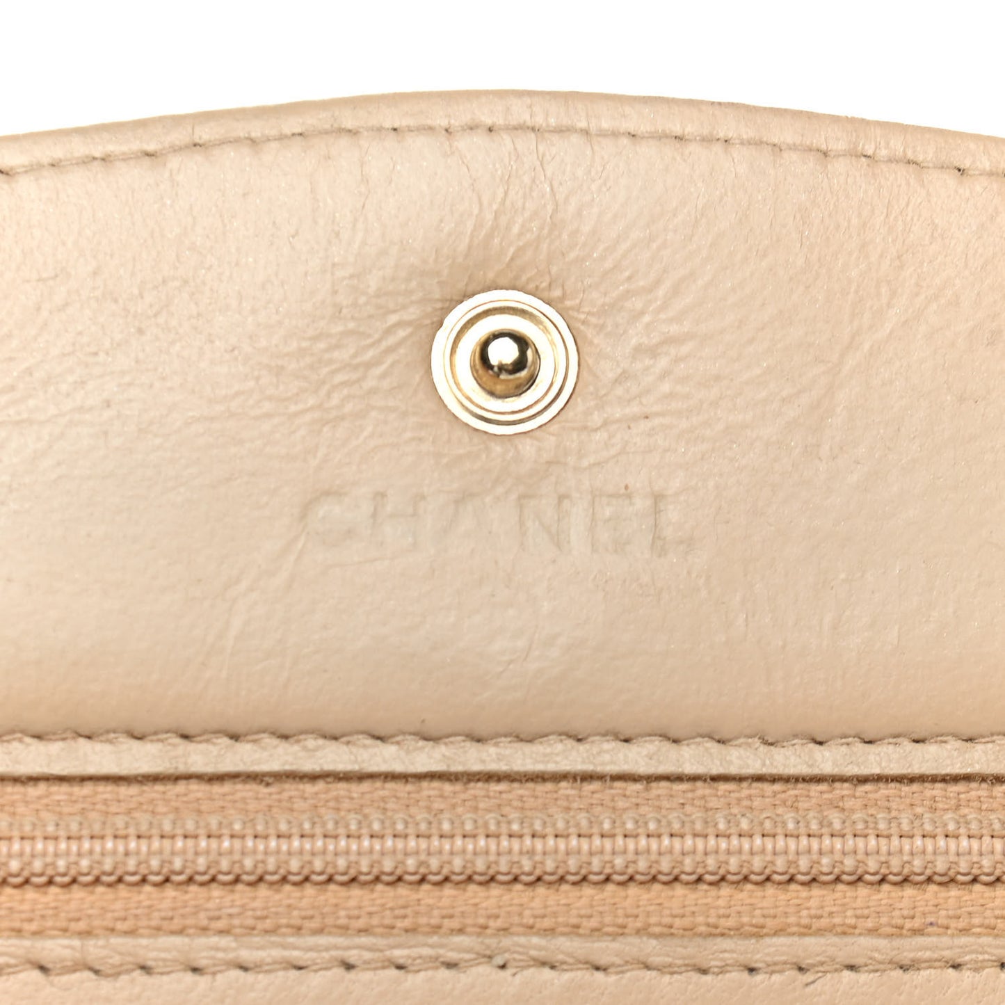 Caviar Timeless CC Wallet On Chain WOC Beige