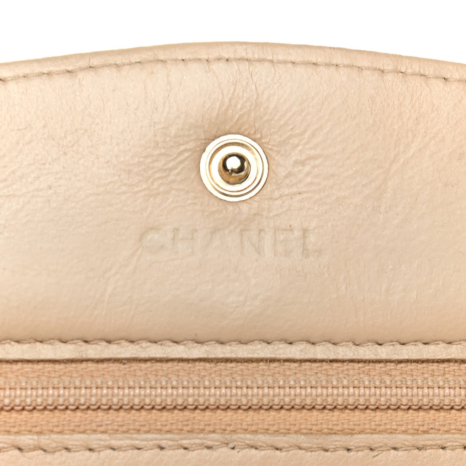 Chanel Caviar Timeless CC Wallet On Chain WOC Beige 6 of 9