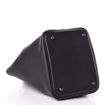 Hermes Taurillon Clemence Matte Alligator Picotin Lock Touch 22 MM Black 4 of 10