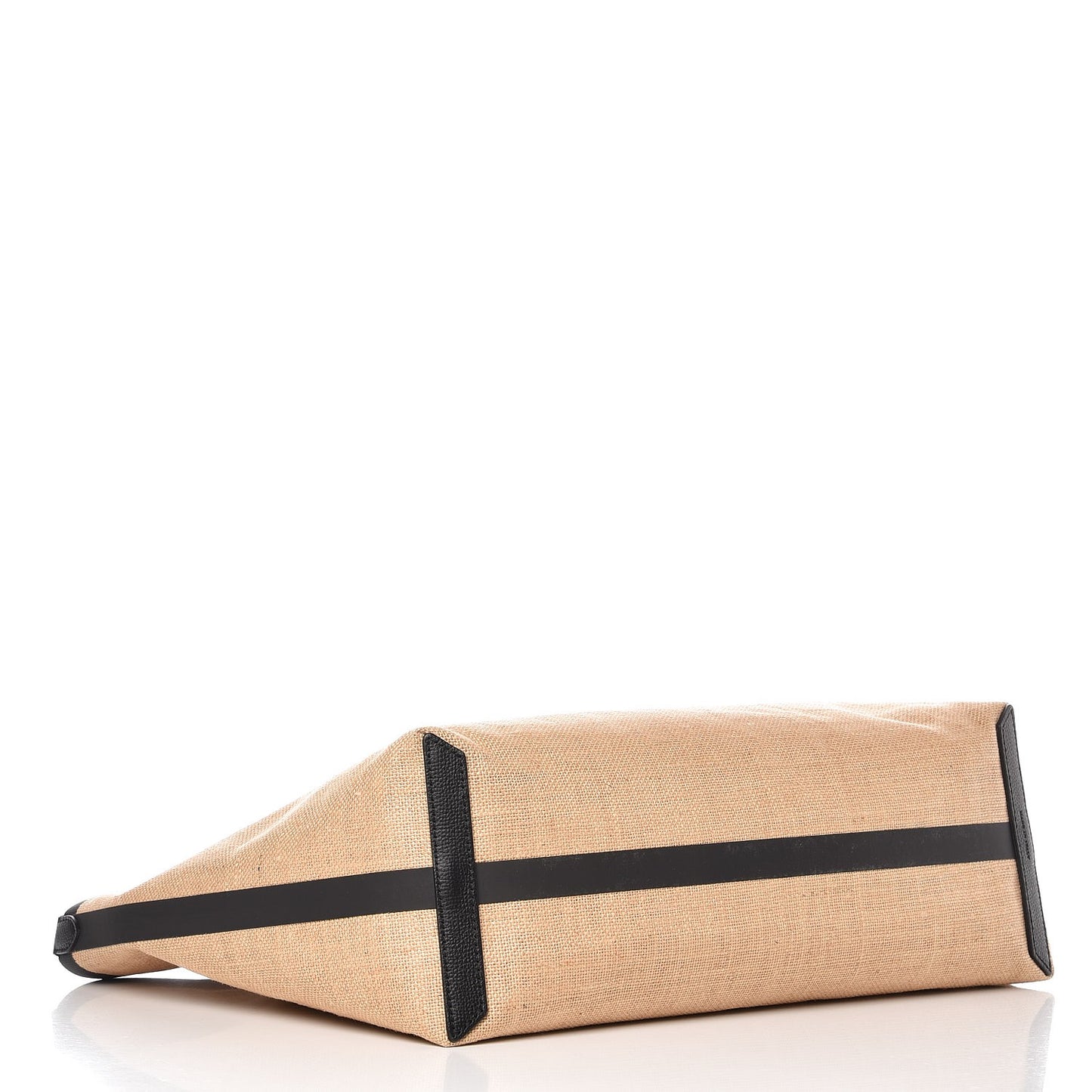 Raffia Logo Print Medium The Giant Reversible Tote Black