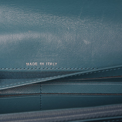 Chanel Lambskin Quilted Boy Flap Wallet Turquoise 8 of 10