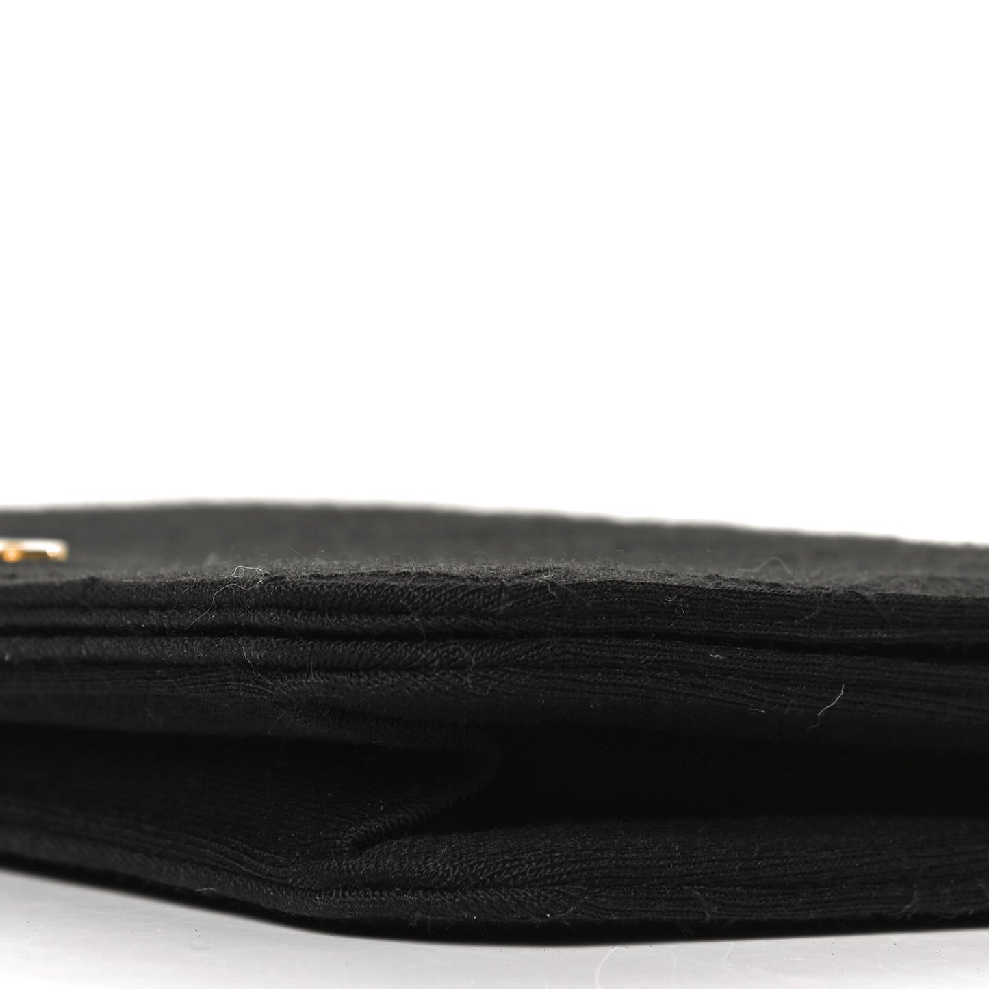 Jersey Quilted Wallet On Chain WOC Black