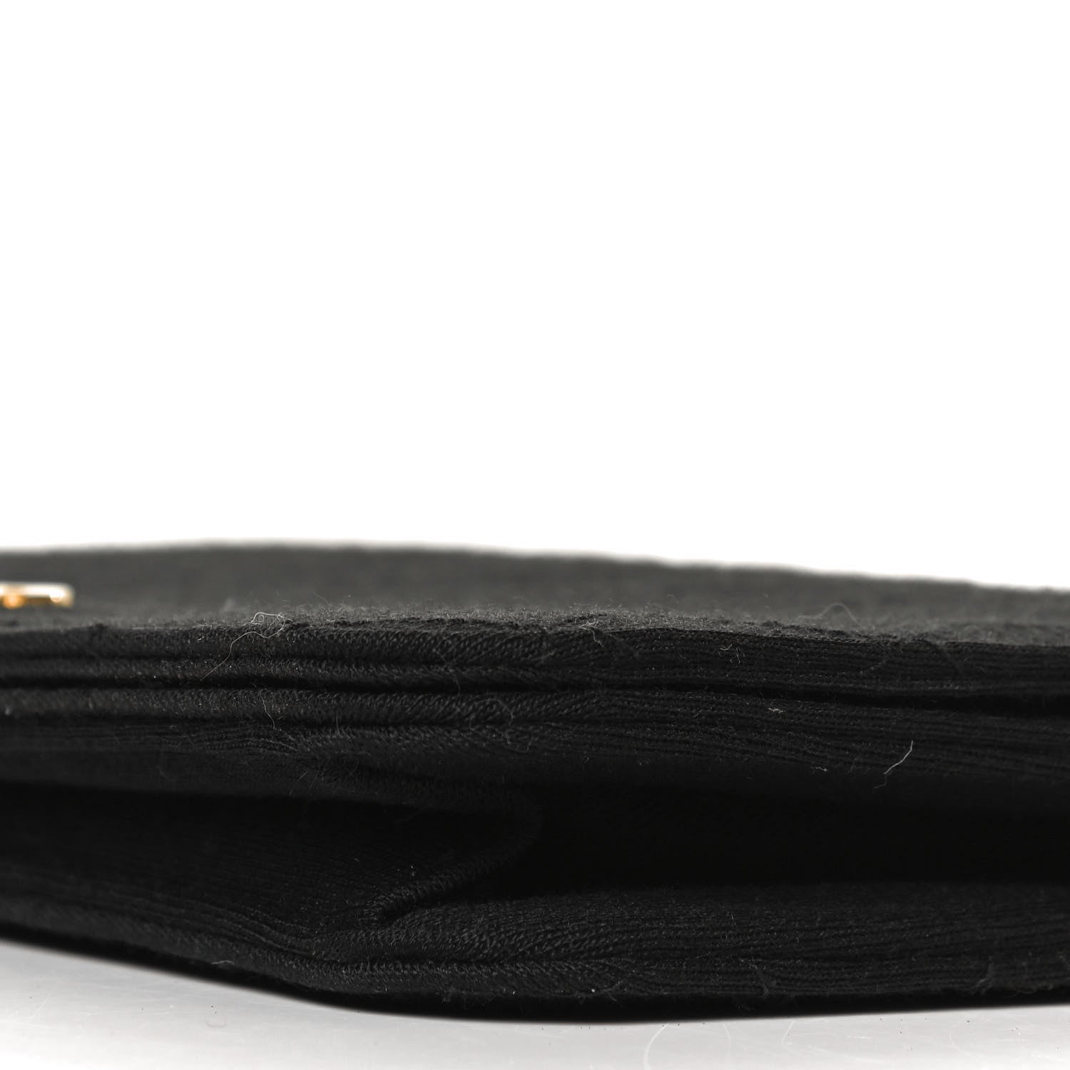 Chanel Jersey Quilted Wallet On Chain WOC Black 10 of 12