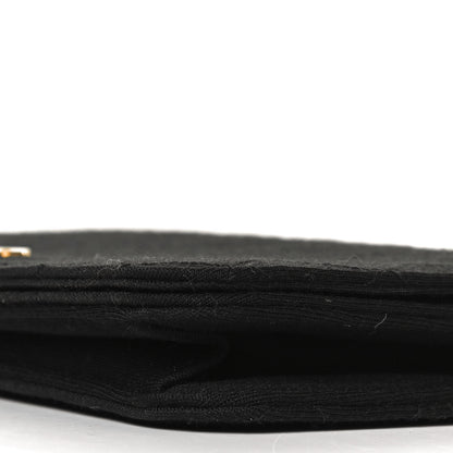 Chanel Jersey Quilted Wallet On Chain WOC Black 10 of 12