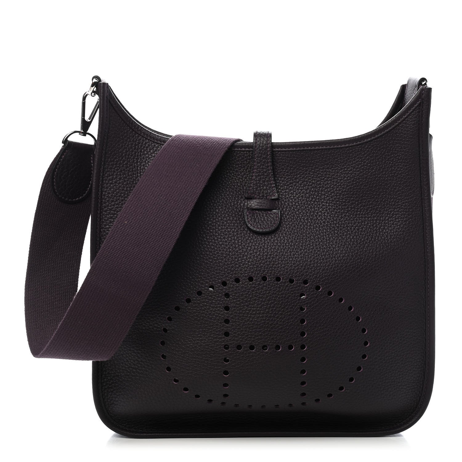 Hermes Taurillon Clemence Evelyne III PM Raisin 1 of 17