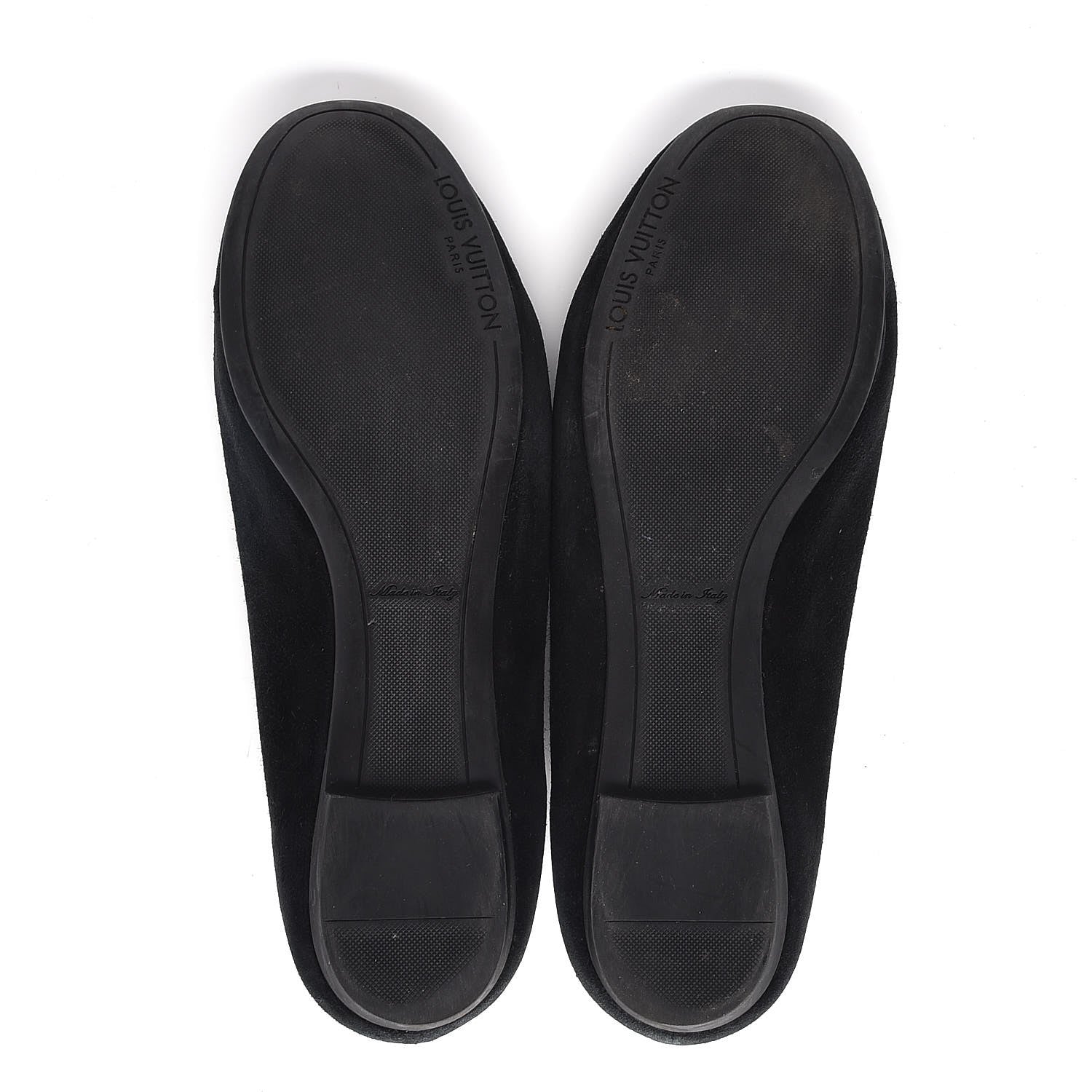 Louis Vuitton Suede Uniformes Bow Flat Loafers Black 7 of 11