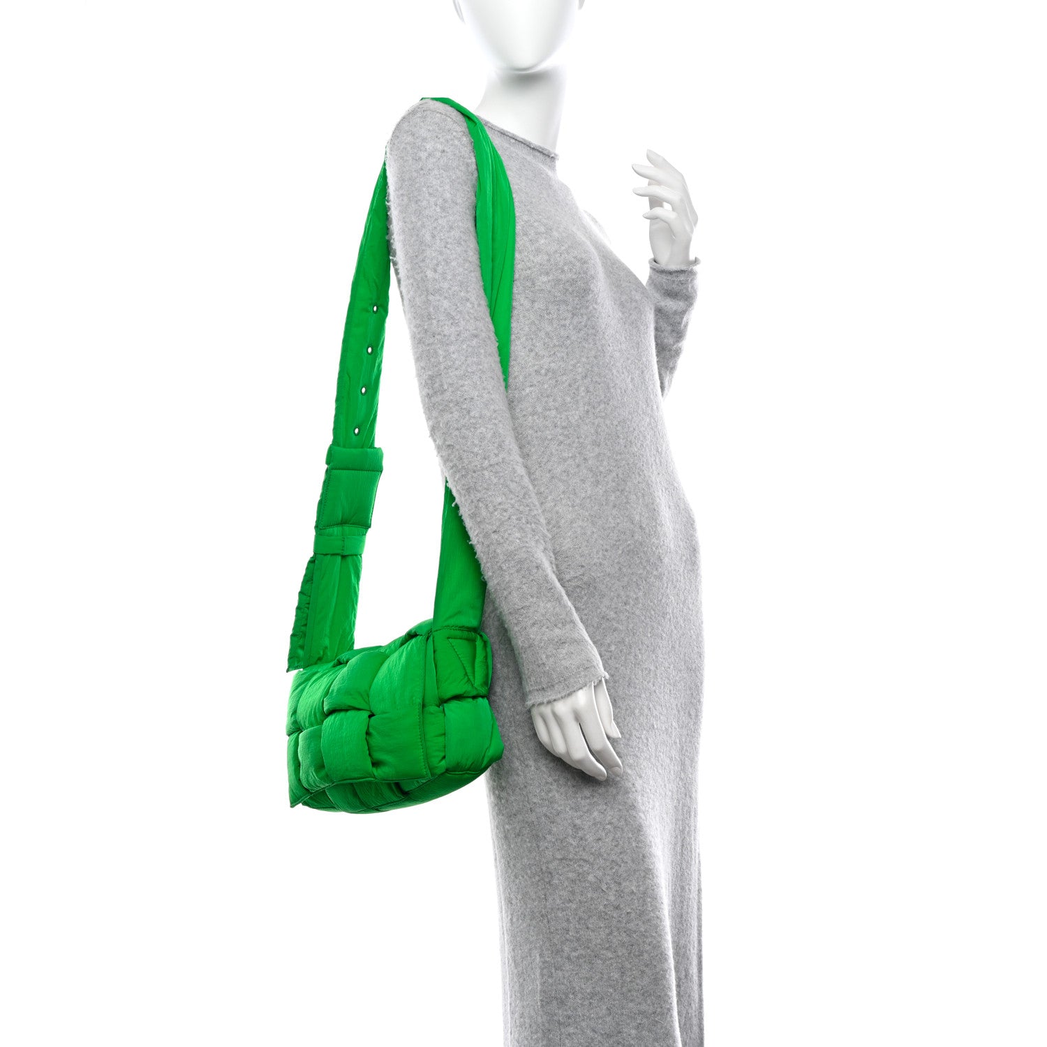 Bottega Veneta Nylon Intrecciato Padded Tech Cassette Bag Parakeet 2 of 16