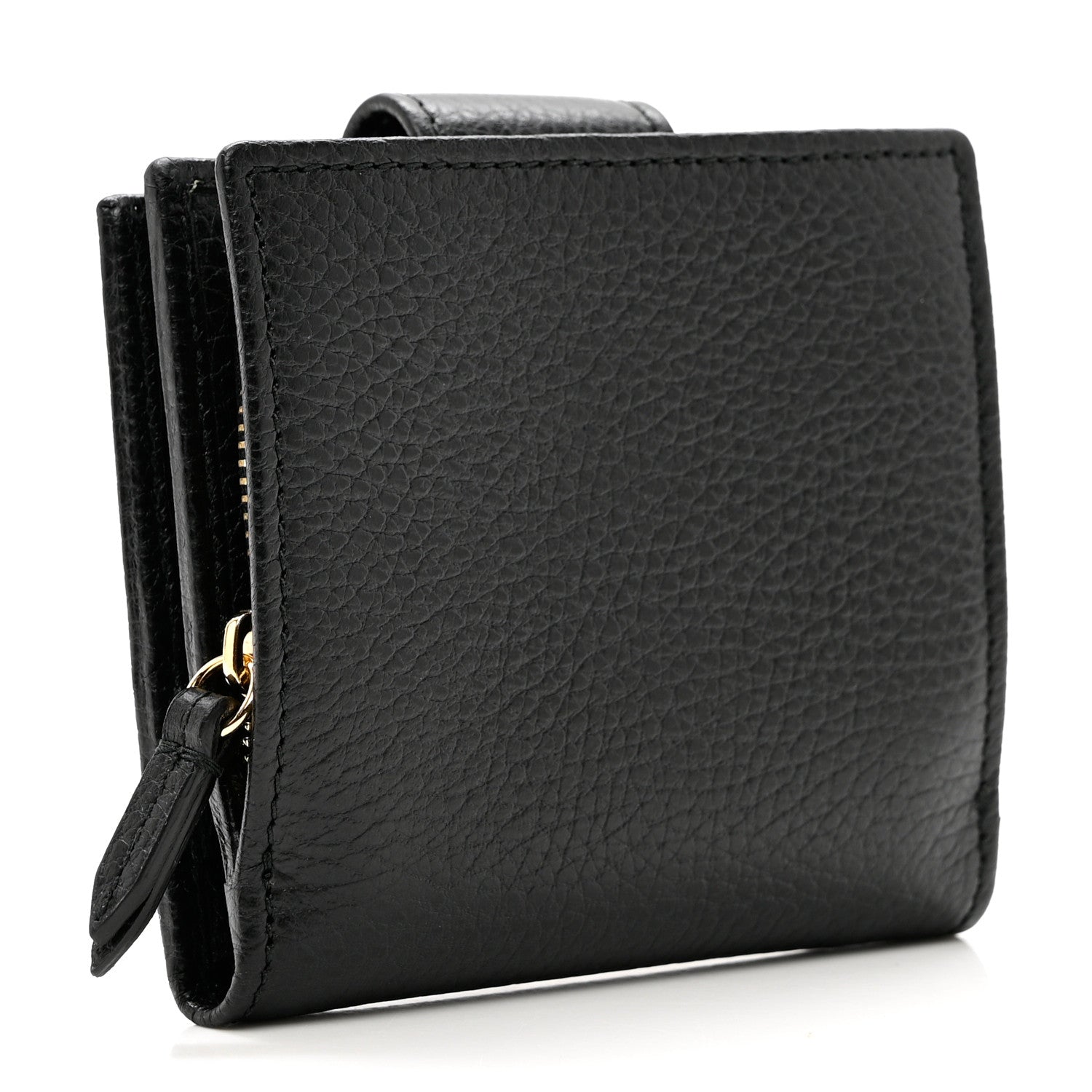 Gucci Dollar Calfskin GG Marmont French Wallet Black 3 of 8