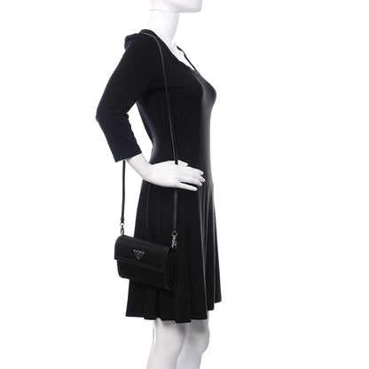 Prada Nylon Tessuto Clutch On Chain Black 2 of 10