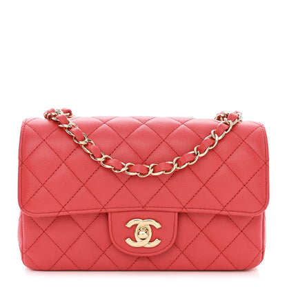 Chanel Caviar Quilted Mini Rectangular Flap Dark Pink 1 of 12