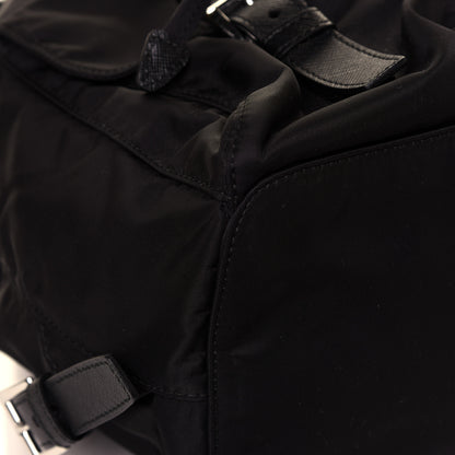 Prada Tessuto Nylon Saffiano Medium Backpack Black 8 of 12
