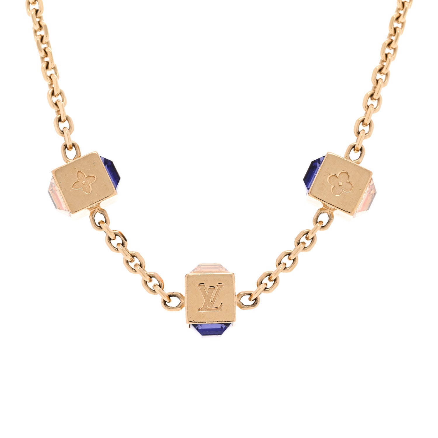 Louis Vuitton Swarovski Gamble Short Necklace Azur 4 of 6
