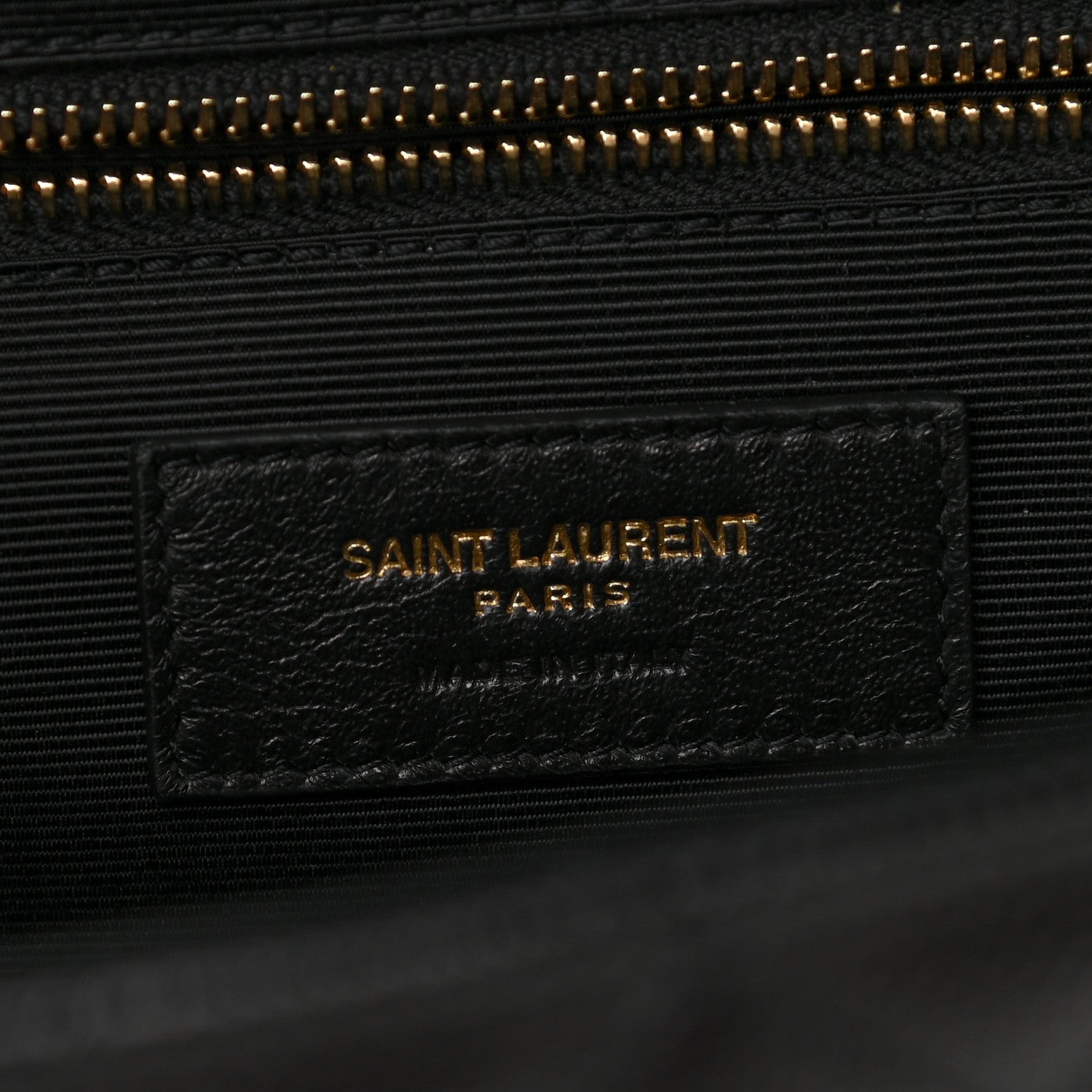 Saint Laurent Grain De Poudre Textured Mixed Matelasse Large Triquilt Monogram Satchel Black 6 of 9