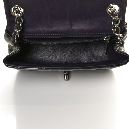 Chanel Patent Quilted Mini Square Flap Purple 4 of 9