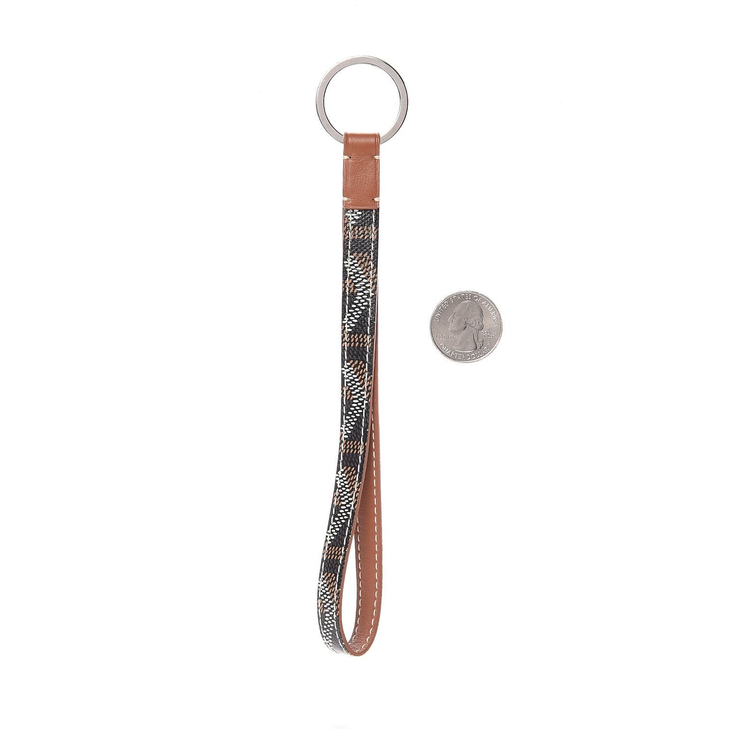 Goyardine Sesame Key Holder Black Gold