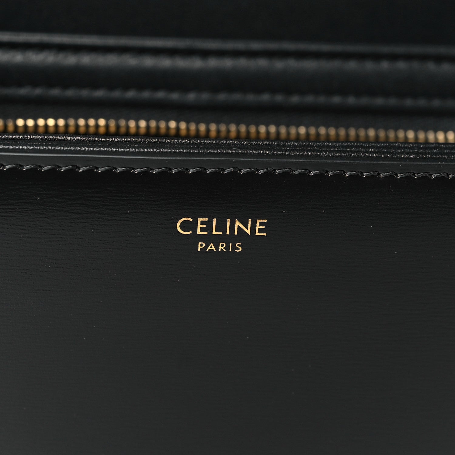 Celine Shiny Calfskin Teen Triomphe Black 6 of 8