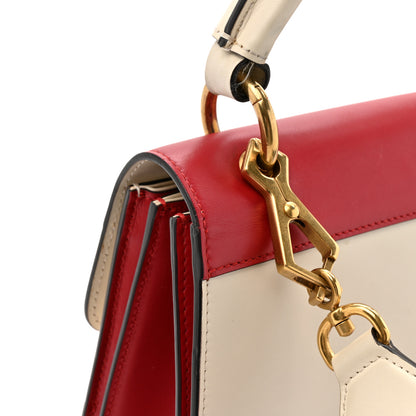 Gucci Calfskin Sylvie Web Small Queen Margaret Top Handle Bag Hibiscus Red Mystic White 16 of 16