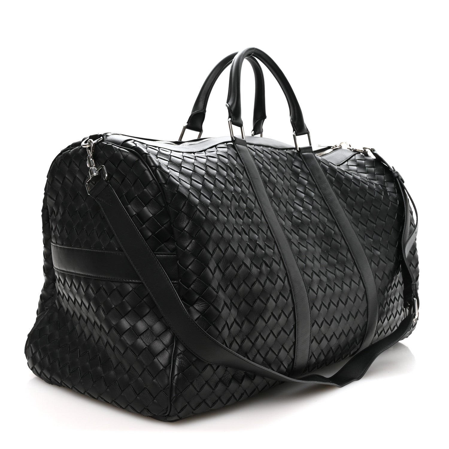Bottega Veneta Nappa Intrecciato Weekend Bag Black 3 of 10